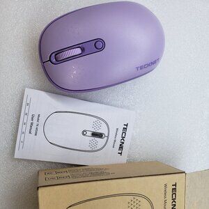 TECKNET Wireless Mouse for Laptop, 2.4GHz USB Mini Cordless Small PurpleTK-MS006